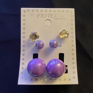 T&T PASTEL Collection Violet Earrings